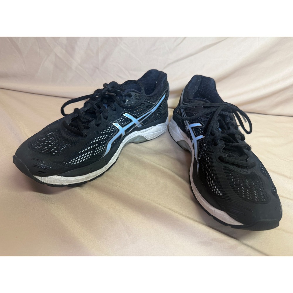 ASICS Gel-Kayano 23 Womens Running Shoes Black Blue T6A5N Athletic Sneakers